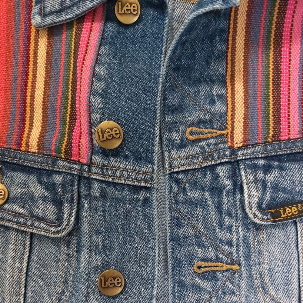 LEE Womens Denim Riders 100% Cotton Vest Desert Fade Size S NEW - Picture 4 of 6